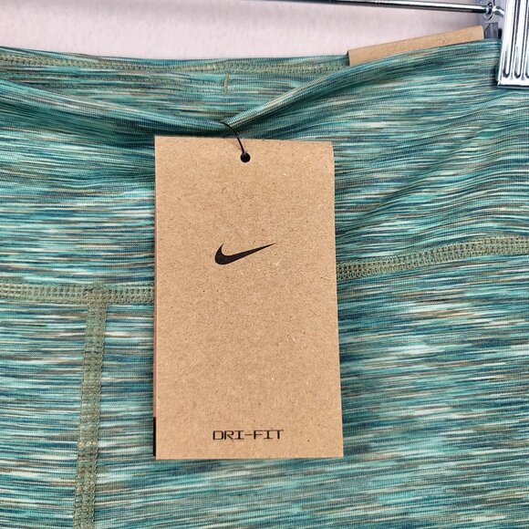 Nike Girls Big Kids Dri-Fit Training Leggings Large Teal Green Tulip Hem - Picture 8 of 11